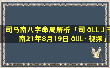 司马南八字命局解析「司 🐟 马南21年8月19日 🕷 视频」